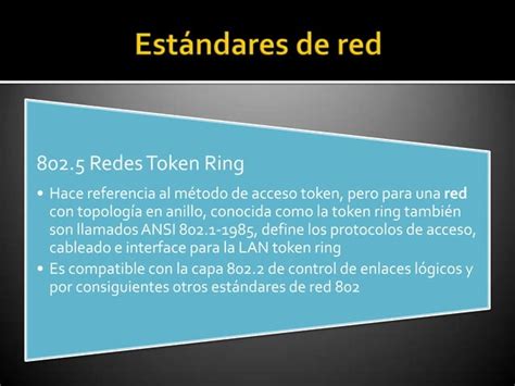 Normas Y Estandares De Red Ppt Descarga Gratuita