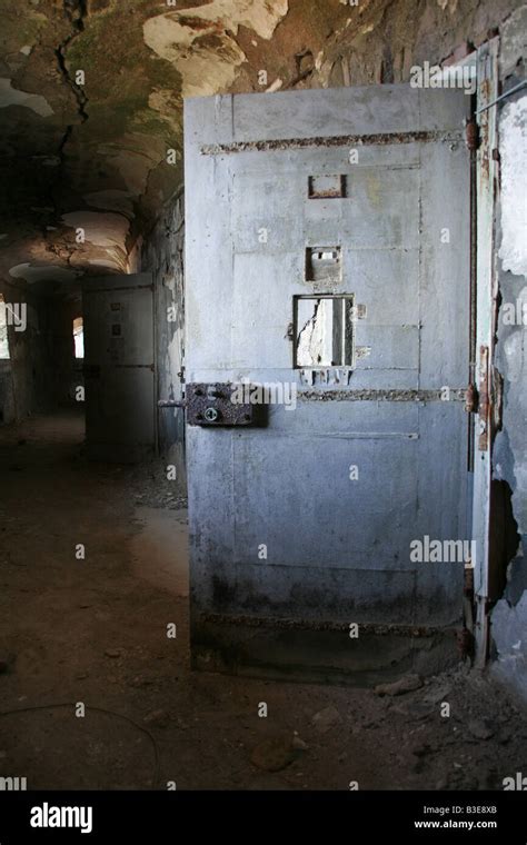 One Old Moody Dark Derelict Empty Prison Cell Stock Photo Alamy