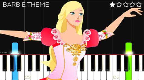 Barbie In The 12 Dancing Princesses Theme EASY Piano Tutorial YouTube