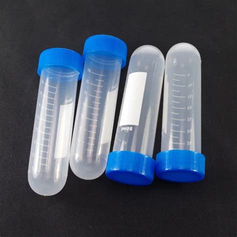 Plastic Test Tubes Centrifuge Tubes 50ml Round Bottom Lot4 In