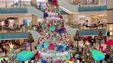 Beautiful Christmas Decoration In Sunway Pyramid Shopping Mall Stock