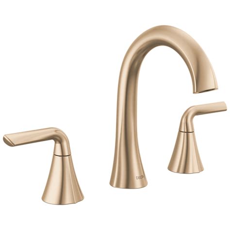 Two Handle Widespread Bathroom Faucet In Champagne Bronze 35847lf Cz Delta Faucet