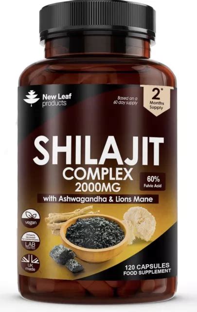 SHILAJIT COMPLEX 2000MG HIMALAYAN Shilajit With Ashwagandha Lions