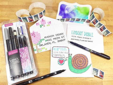 How to Create Happy Mail Envelopes 3 Ways - Tombow USA Blog