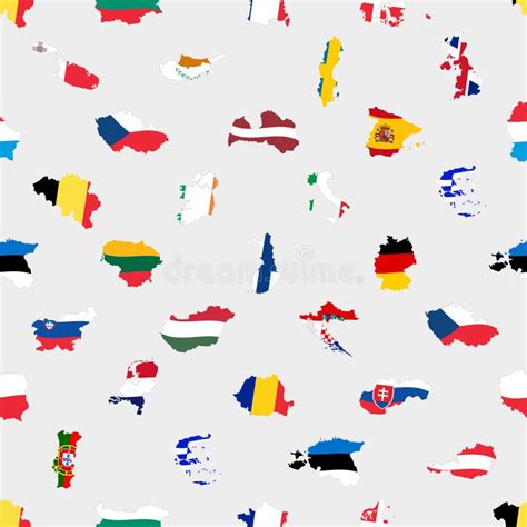 Nine Different Flags Of Major Countries Stock Vector Illustration Of