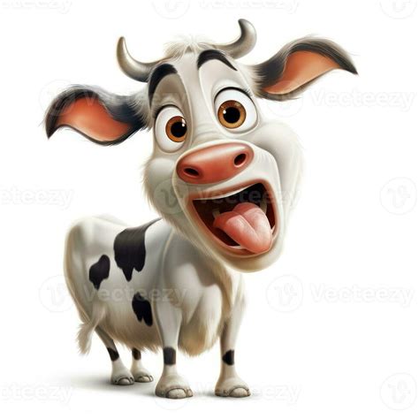 Funny Cow Clipart on White Background AI Generated 29991828 Stock Photo ...