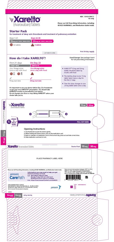 Xarelto Package Insert