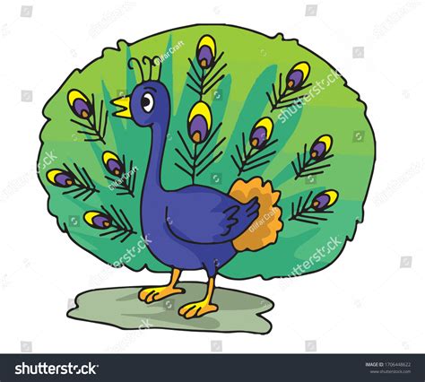 Peacock Dancing Cartoon Clipart Vector Friendlystock Off