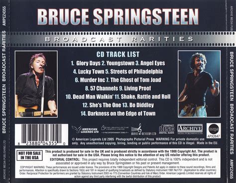 Bruce Springsteen Bootlegs Broadcast Rarities Archive Media