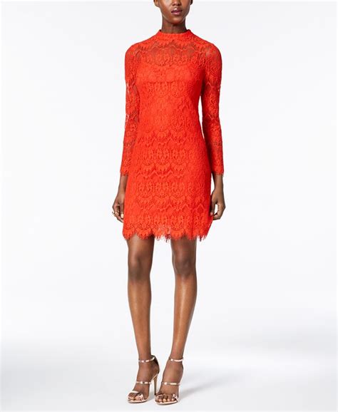 Julia Jordan Lace Mock Neck Sheath Dress Macys