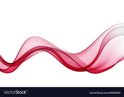 Abstract Transparent Red Wave Design Royalty Free Vector