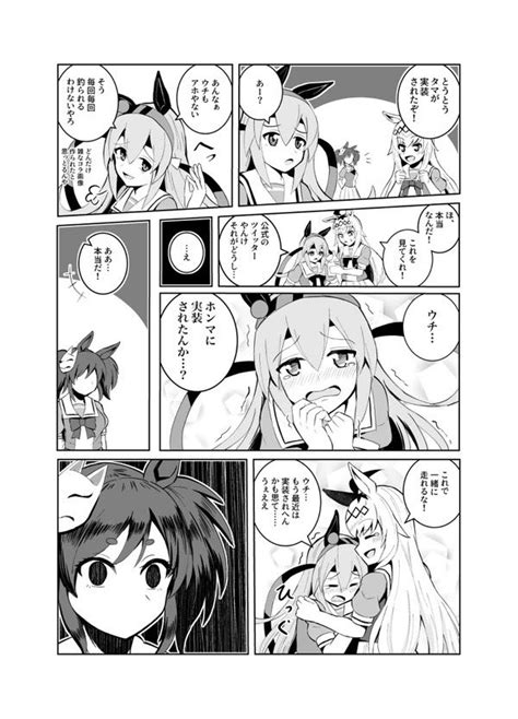 タマモクロス「ややしっとりめのイナリとタマモクロス漫画 」真坂野まさか＠春例こ31aの漫画