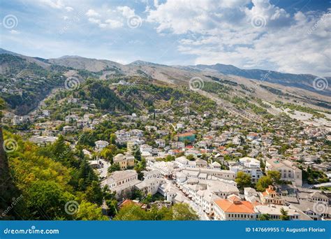 Gjirokastra, Albania. Old Town Center Stock Image - Image of roof, historic: 147669955