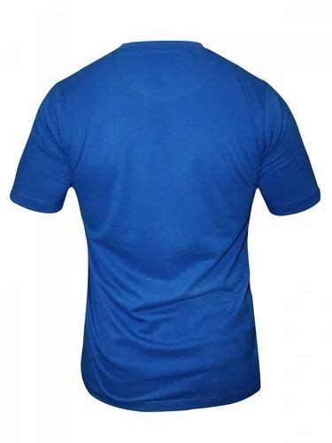 Lycra Cotton Royal Blue Round Neck T Shirt Half Sleeves At Rs 150 In