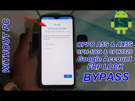 Oppo A S Cph Ax S Cph Frp Bypass Google Account Without Pc