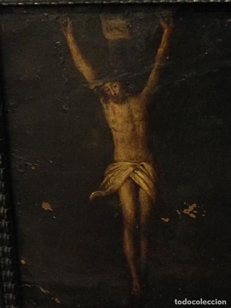 Cristo Crucificado Oleo Cobre Siglo Xvii Comprar Pintura Al Leo