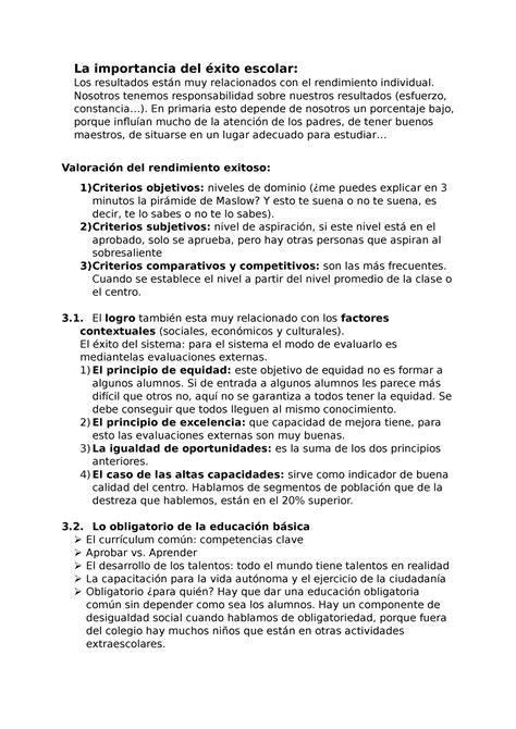 La Importancia Del Xito Escolar Nosotros Tenemos Responsabilidad