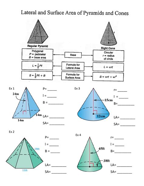 Lateral Total Surface Area Pyramids And Cones Larry Mooney Library