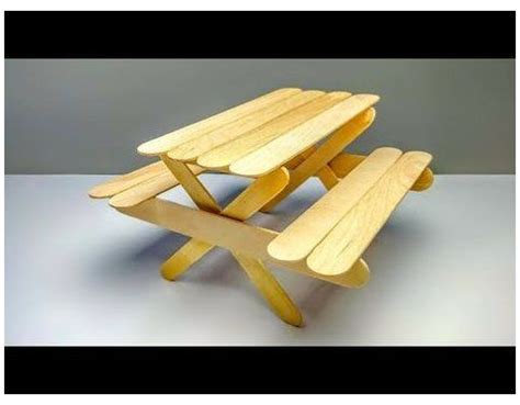 How To Make A Picnic Table And Bench Out Of Popsicle Stick Popsicle