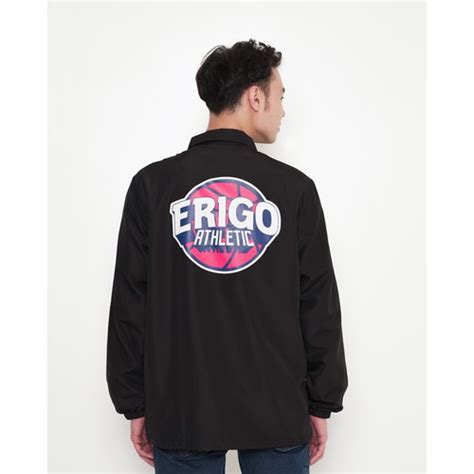 Promo Outerwear Unisex Erigo Coach Jacket Billups Black S Kab