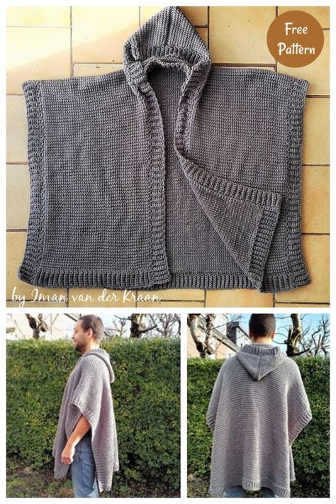 Hooded Ruana Free Crochet Pattern Crochet Poncho Free Pattern