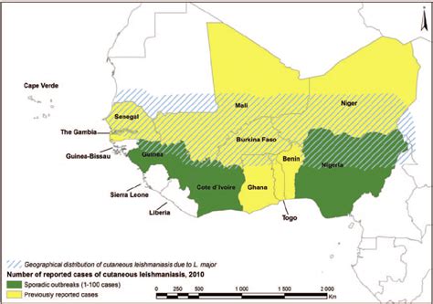 Geographic Distribution Of Cutaneous Leishmaniasis In West African