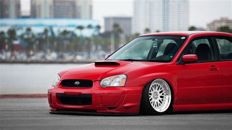 Red Subaru sedan, Stance, Subaru Impreza , Subaru, car HD wallpaper ...