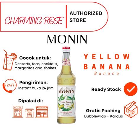 Jual Monin Yellow Banana Syrup 700ml Sirup Pisang Kuning Minuman