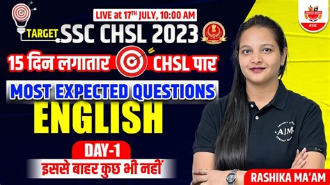 Target SSC CHSL 2023 English Most Expected Questions 15 Days