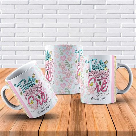 Caneca Evangélica de Porcelana Personalizada Frases 21 no Elo7