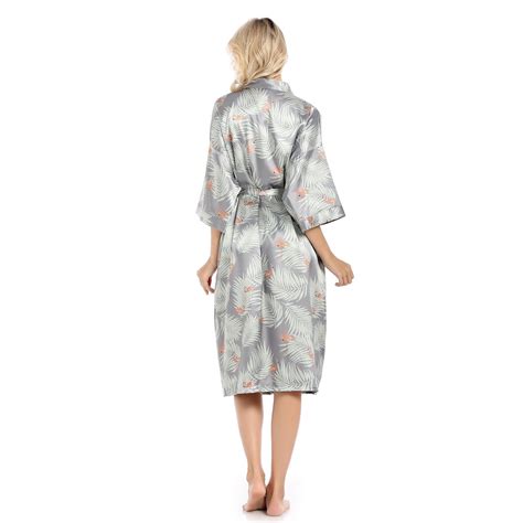 Floral Robes Floral Satin Silk Bridal bride bridal... – Grandado
