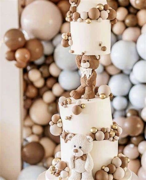 15 Adorable Teddy Bear Baby Shower Cake Ideas One Sweet Nursery