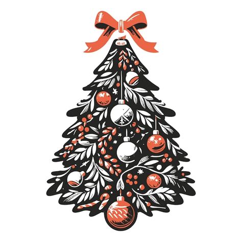 Premium Vector Christmas Tree Surrounded By Presents On White Background