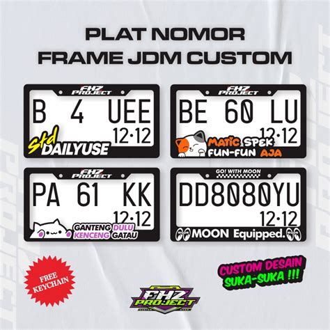 Jual COVER FRAME PLAT NOMOR JDM CUSTOM Shopee Indonesia