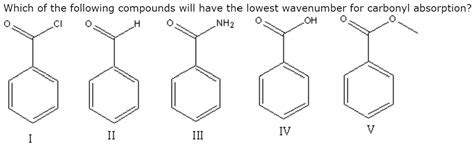 Solved Which Of The Following Compounds Will Have The Lowest Chegg