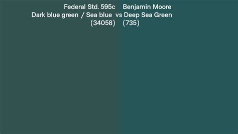 Federal Std 595c Dark Blue Green Sea Blue 34058 Vs Benjamin Moore