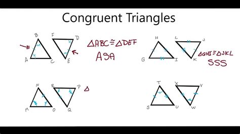 Geom 5•10 Writng Congruent Statements For Triangles And Naming The Postulate Or Theorem Used