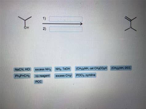 Solved 1 Y OH 2 NaCN HCI Excess NH3 NH TSOH CH 2NH DCC Chegg