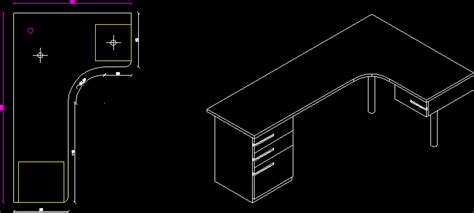 Isometric Desk In AutoCAD | CAD library