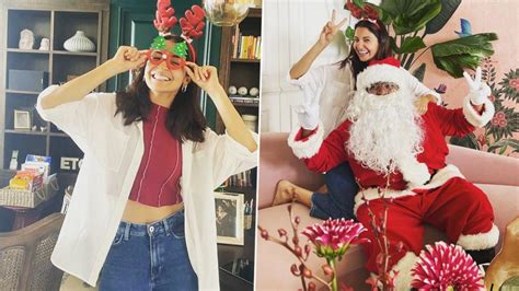 Anushka Sharma Poses With Santa Claus Actress Looks The Happiest In