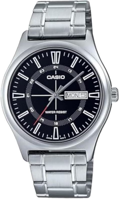 Casio Men S Watch Mtp V D Cudf Black Dial Silver Band Buy Online