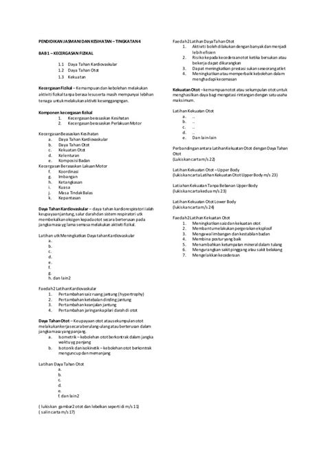 Nota Ringkas Pjpk Tingkatan 2 Unit 4 Pjpk Tingkatan 4 Unit 1