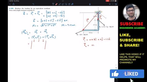 4 109 Equivalent Force Couple System Chapter 4 Hibbeler Statics 14th