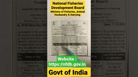 Govt Job Recruitment In National Fisheries Development Board Govt Job