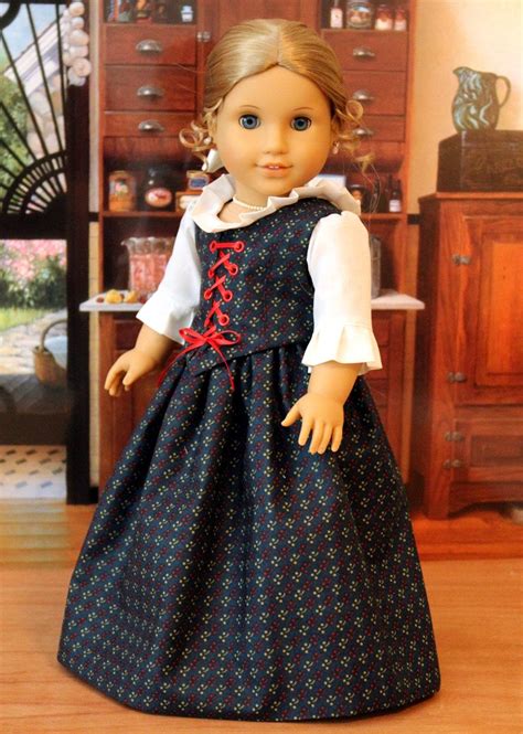 Colonial Dress For American Girl Doll Elizabeth Or Felicity Etsy Doll Clothes American Girl