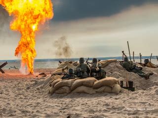 D Day Hel 2016 Inscenizacja Ladowanie na Plaży Parada pojazdów