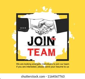 Join Our Team Poster Concept Design Stock Vector (Royalty Free ...