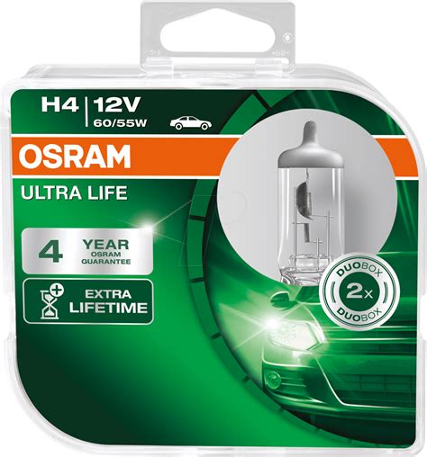 OSR 64193ULT-HCB: Car headlight bulb, H4, pack of 2, P43t, ULTRA LIFE ...
