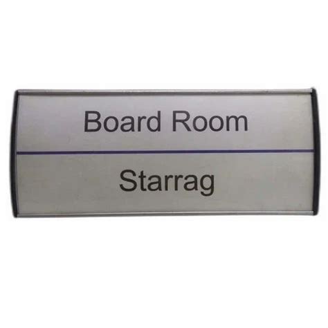 Aluminium White Cabin Name Plates For Office Size Dimension X Inch