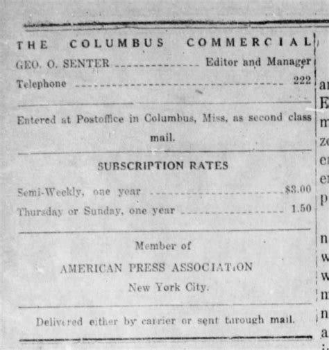 Article Clipped From The Commercial Dispatch